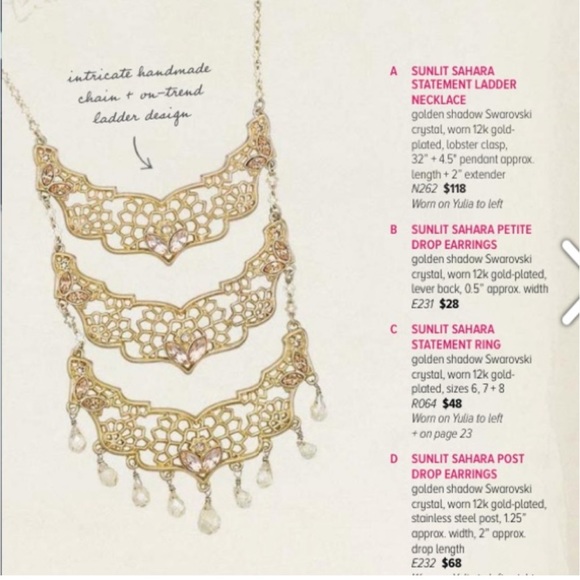 RARE Sunlit Sahara Ladder Statement Necklace - Picture 6 of 7